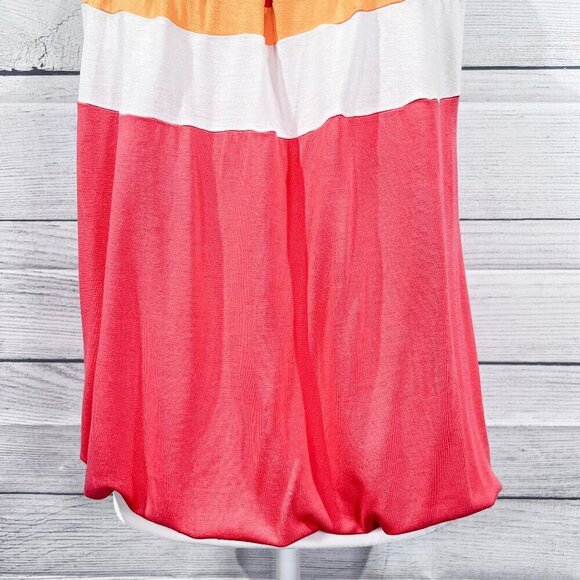 New York & Company Tank Top | Coral & Orange | Medium | Scoop Neck | Colorful - Picture 6 of 10